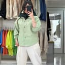 شومیز دکمه چوبی کد 7180