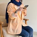 مانتو کتی  لنین راه راه آستین زارا کد 7970