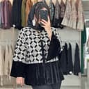 مانتو مخمل  سوزن دورزی کد 7192