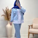 کت جین کوتاه پایین ریش کد 7101