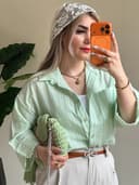 شومیز راه راه جانان کد 8153