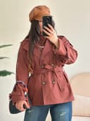 ترنچ کت تک ژیله کد 8067