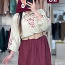 ست شومیز دامن گل دوزی کد7207