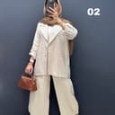 مانتو راه راه کتی کد 6958
