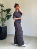 ست تیشرت و شلوار گلدار کد 8266