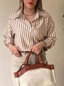 شومیز راه راه کلاسیک کد 8199