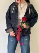 کت جین کلاهدار کد 8101