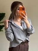 شومیز دوتیکه جلو گره کد 8156