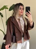 کت کراپ آستین پاکتی کد 8119